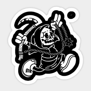 chibi fun grim reaper Sticker